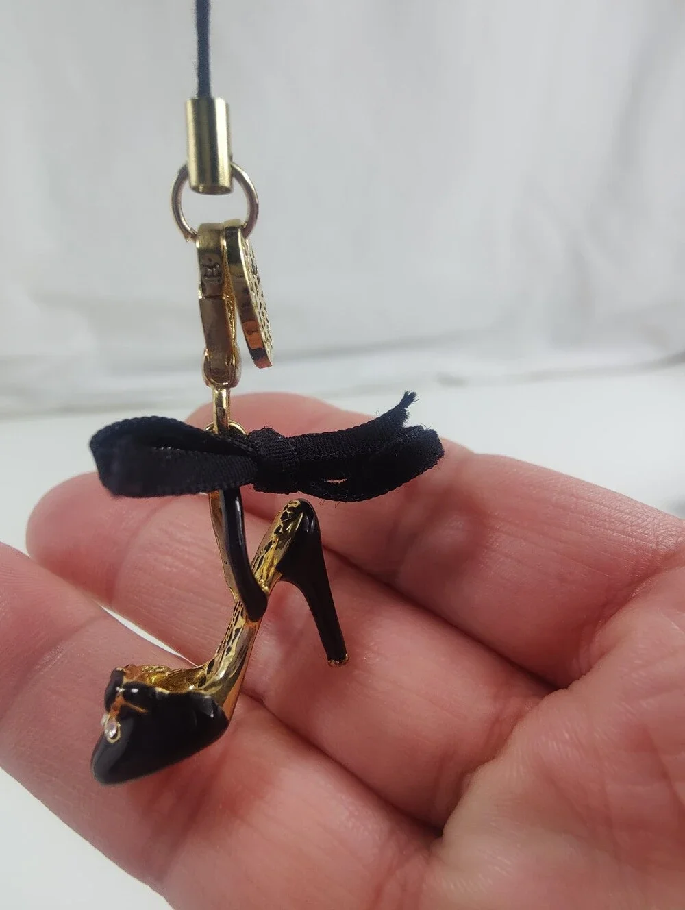 Vintage Juicy Couture Limited Edition 2010 Black Stiletto Heel Shoe Charm Purse